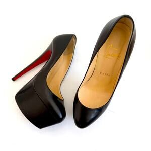 Christian Louboutin Black leather Victoria 160 mm platform pumps EU 37